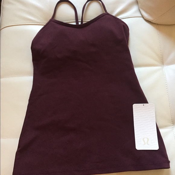 NWT BRDR MAROON LULULEMON POWER Y TANK - - Size 8 - Picture 5 of 8